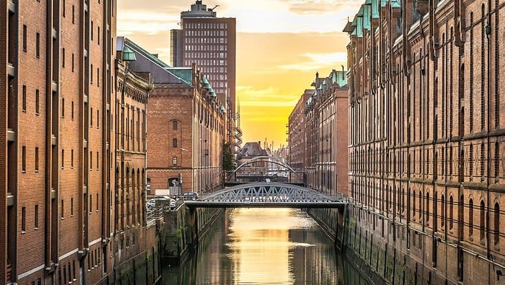 Aufnahme der Hamburger Speicherstadt